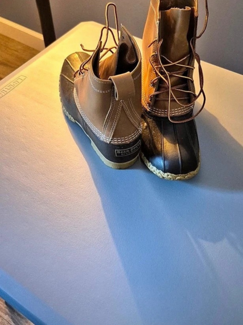 L.L. Bean mens Bean Boots, 8" Black Lace-Up Boots